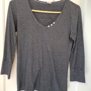 J. Crew Blue Striped Tee